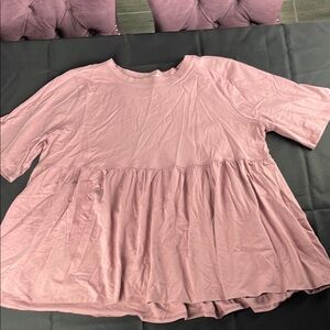 Women's Pink Top dusty rose color cotton women’s size 3x NWOT